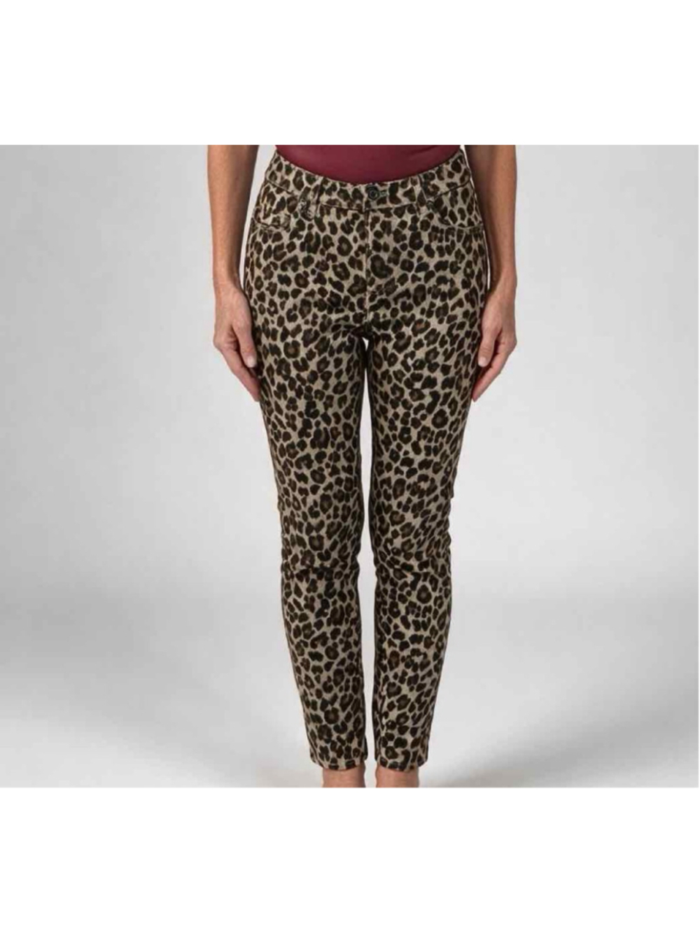 Veronica Beard NWT Brooke Skinny Mid-Rise Coated Leopard Print Jeans Sz 27/4